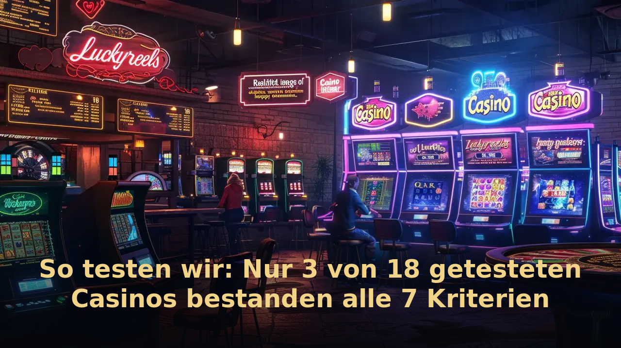 So testen wir: Nur 3 von 18 getesteten Casinos bestanden alle 7 Kriterien