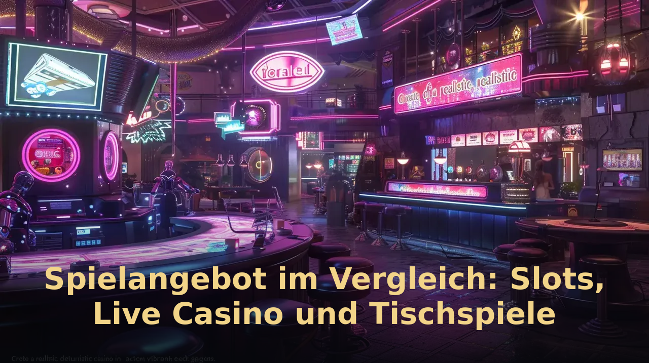 Spielangebot im Vergleich: Slots, Live Casino und Tischspiele
